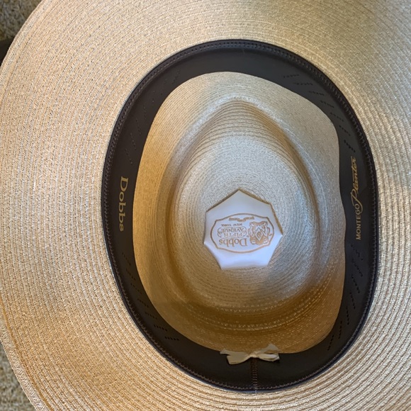 Retro Dobbs 5th Avenue, NY, Unisex Panama Straw Fedora-Size 7-3/8 and Hatbox - Picture 8 of 11